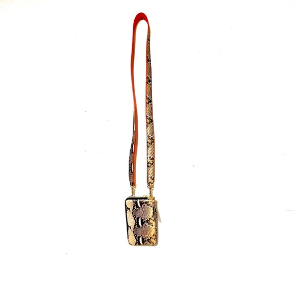 BANDOLIER Rare snakeskin crossbody zipper pouch/ cell phone holder - Picture 5 of 6